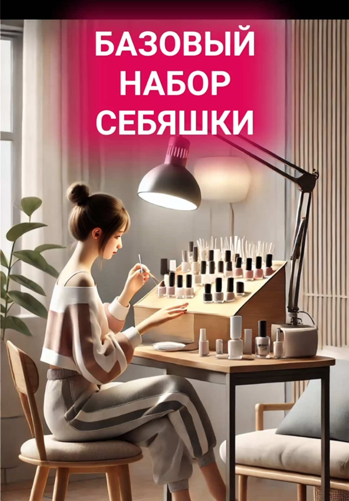 Базовый набор для себяшки #маникюр #ногти #наращиваниеногтей 