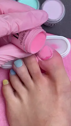 Summer toenail😻✨ #dippowdernails #azurebeauty #dippowder #summervibes #summernails #dippowdertutorial #gamechanger #diynailsathome #tiktoknails #toenail #toenails #obsessed #pinknails 
