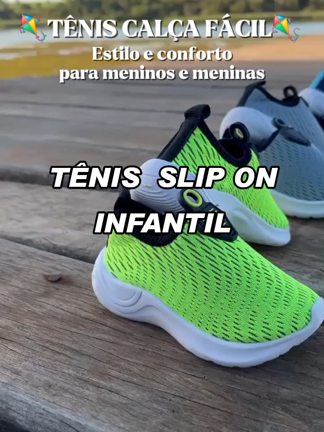 ✨️Tênis Slip on Infantil, Meninos e Meninas Calce Fáci. ➡️Copia e cola o ID:BUK-YFL-VWP na barra de pesquisa da Shopee. #slipon #tênis 