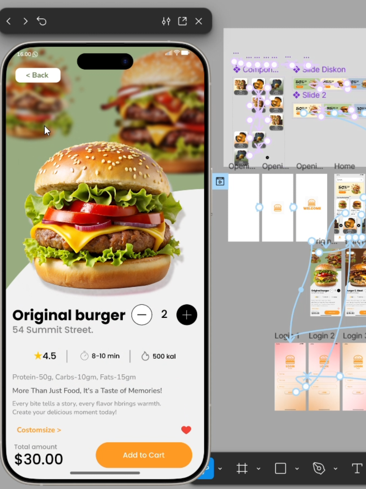 Design Food App in Figma🍔🍕 #fyp #tecktok #uiux #uiuxdesign #uiuxdesigner #uiuxdesignindo #projectdesign #design #designtok #designapp #appdesign #apps #app #food #burgerking #burger #figmadesign #figma 
