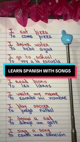 LEARN SPANISH WITH SONGS #learnspanishfast #spanishvocabulary #spanishforbeginners #spanishphrases #viralmusic #learnspanisheveryday #learnspanishwithme #spanishtiktok #spanishsongs__ #viralvideo #spanishfunny #flypシ #spanishclass 