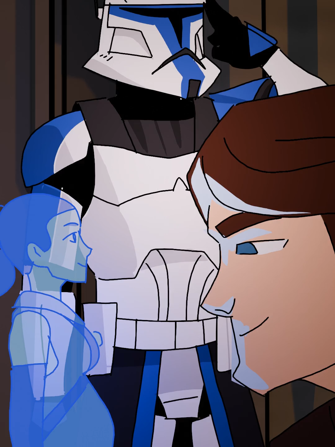 Wingman of the Year #starwars #animation #clonewars #starwarsmemes #anakinskywalker  #blender #captainrex