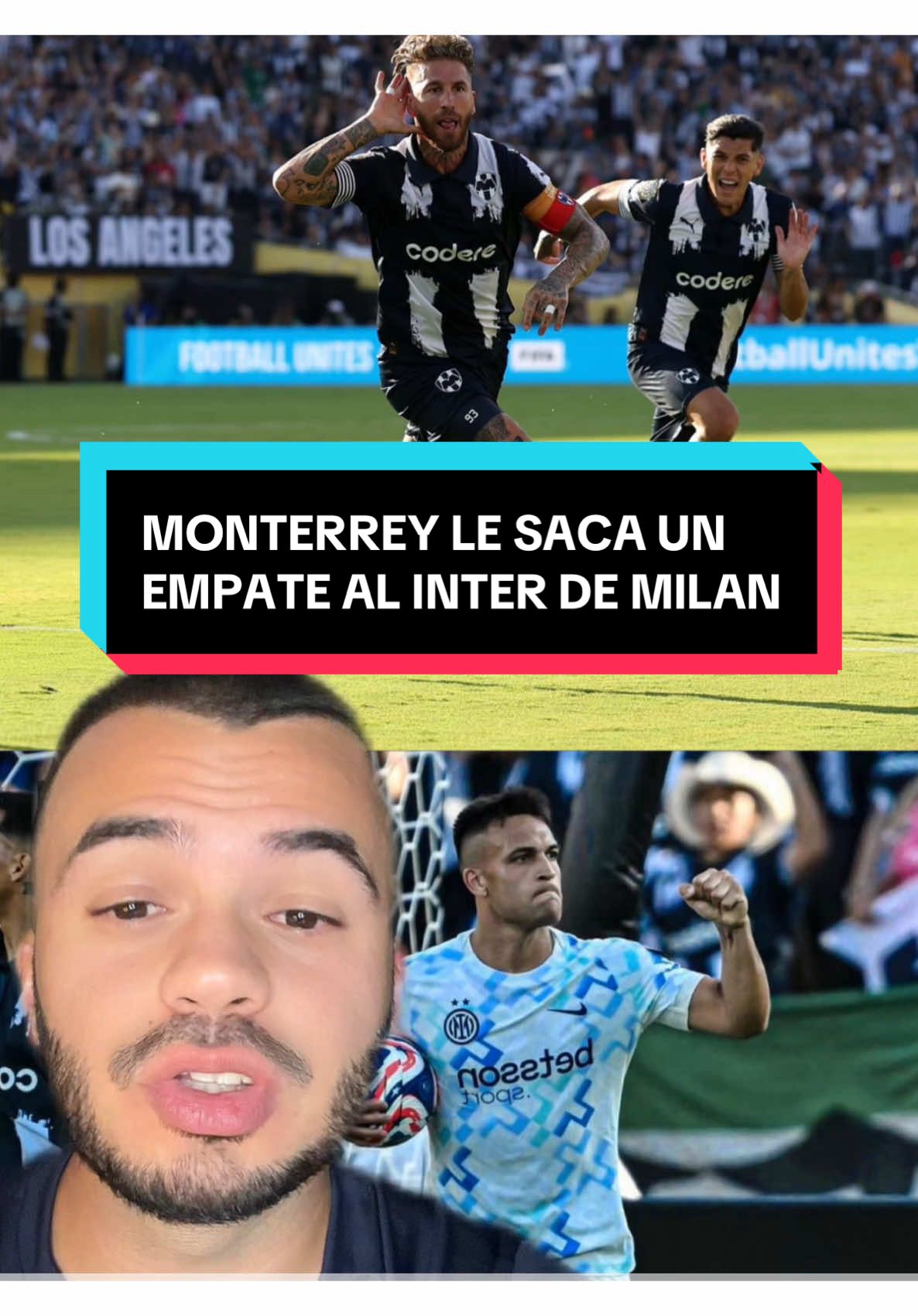 Monterrey empata contra el Inter de Milán🤯 #rayados #rayadosdemonterrey #mundialdeclubes #mundialdeclubes2025 #sergioramos #noticiasfutbol #greenscreen 