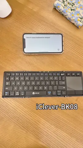 Portable wireless keyboard with touchpad-iClever BK08 review  #wirelesskeyboard #bluetoothkeyboard #remotework  #foldablekeyboard #laptop #iphonecase #ipad#amazonfinds