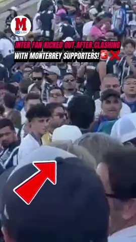 INTER FAN KICKED OUT AFTER CLASHING WITH MONTERREY SUPPORTERS!🚨❌ Tensions rose in the stands as one Inter Milan fan was removed from the stadium for confronting Monterrey fans during the Club World Cup clash!💥🛑 🎥: @sofi.pisano #InterMilan #Monterrey #FIFACWC #Soccer #ClubWorldCup