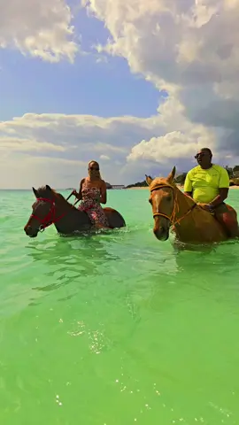 Swimming with horses in #Zanzibar with @maurinekabu What water excursion do you like doing? #thekabus , 