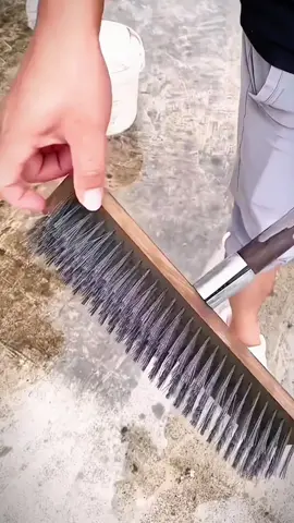 Floor Brush with Metal Bristle Sturdy Garden Cleaning Broom Cleans Moss and Tough Stains #goodthing #TikTokShop #fyp #foryou 