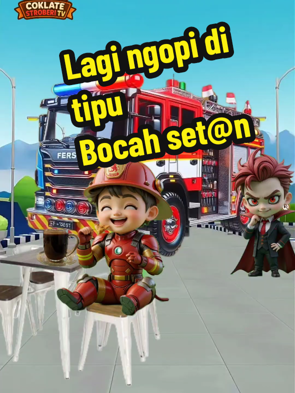 Dasar bocah set*n ngerjain pak pemadam #animals #cartoon #kartuntempel #animasilucu #fyp #animations #coklatestroberitv #vampire #pemadamkebakaran 