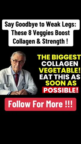 Say Goodbye to Weak Legs: These 8 Veggies Boost Collagen & Strength | Senior Health Tips 📢 Say Goodbye to Weak Legs Forever! Do your legs feel tired, weak, or wobbly—especially as you age? 🦵 You’re not alone, but here’s the good news: Nature has the answer! 🌱 In this video, we reveal 8 powerful vegetables that naturally boost collagen production and strengthen leg muscles, especially vital for seniors and those over 50. ✅ Improve mobility ✅ Reduce joint pain ✅ Strengthen leg muscles ✅ Support bone health ✅ Naturally increase collagen levels Whether you're dealing with arthritis, osteoporosis, or just want to stay active and independent as you age, these veggies are your secret weapon! 🥦🥕🌽 🎥 Watch until the end for bonus health tips and how to include these veggies in your daily meals easily! 💚 Your legs support you. It’s time to support them back—with the power of plant-based nutrition! 🔔 Follow for more senior health tips, nutrition advice, and mobility hacks every week! 🌟 Hashtags (SEO + Niche Optimized): #SeniorHealth #WeakLegs #LegStrength #HealthyAging #CollagenBoost #JointHealth #MobilityTips #HealthyLegs #Over50Wellness #PlantBasedHealing #VeggiePower #StrongSeniors #AntiAgingTips #BoneHealth #NaturalRemedies #FunctionalFitness #SeniorWellness #Over60Tips #HealthyLifestyle #NutritionForSeniors