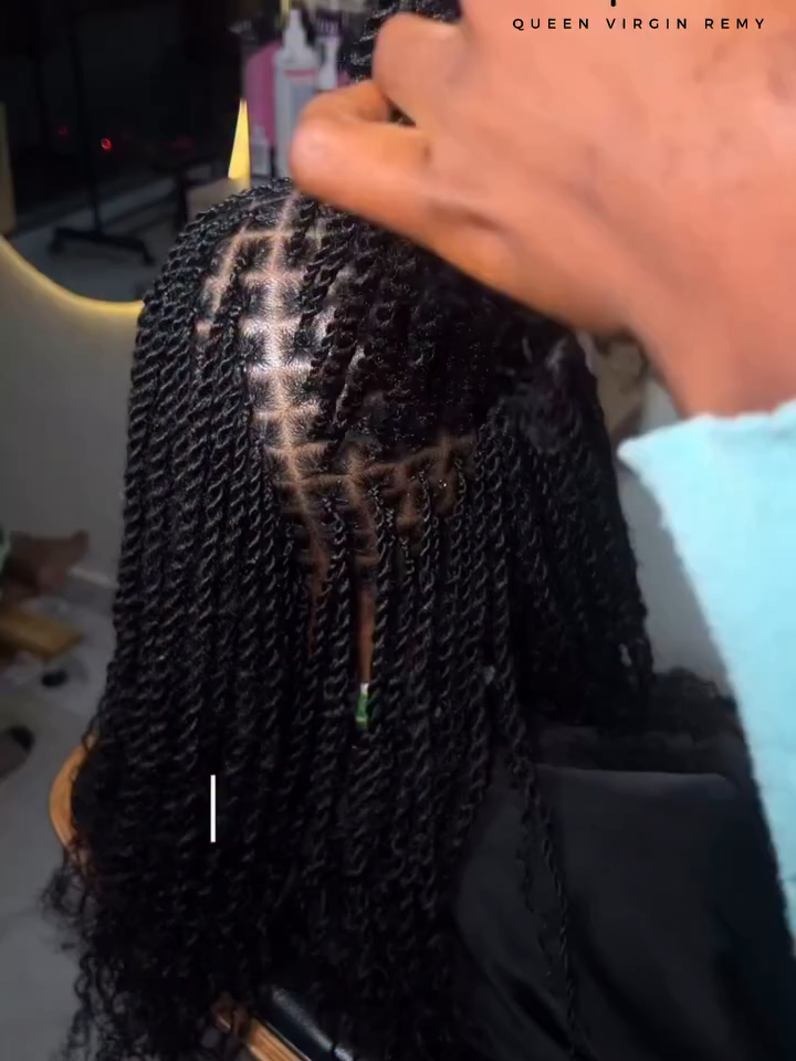 QVR Afro Kinky Bulk hair 😍#qvrhair #hairextensions #kinkycurly #minitwists #microtwist #humanhaircrochet
