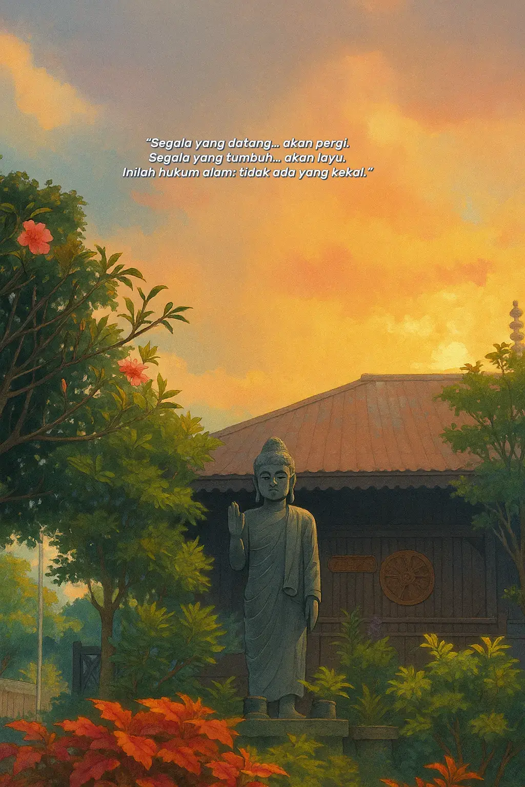 “Segala yang datang… akan pergi. Segala yang tumbuh… akan layu. Inilah hukum alam: tidak ada yang kekal.”#meditasi #buddha #vihara #lagubudis #motovasidiri #latihanbatin #renunganhidup #inspirasidhamma #buddhaquotes #buddhistworship☸️ #buddhiswisdom #buddhist☸🙏 #buddhisme #qoutes #sepritual #karma 