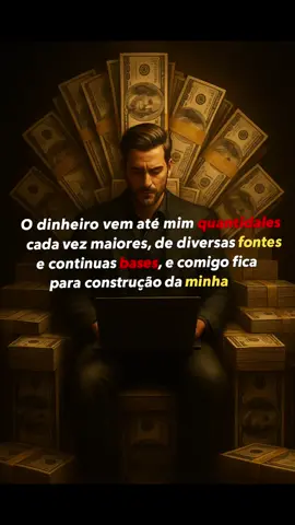 💰 O dinheiro não é sorte. É frequência. Ele vem de várias fontes, cada vez mais, e fica com quem tem estrutura pra construir. Essa imagem é mais do que estética, é um lembrete: você atrai o que acredita que merece. 🔁 Compartilha com alguém que precisa lembrar disso. 💾 Salva esse post pra rever todo dia. ✍️ Comenta: 