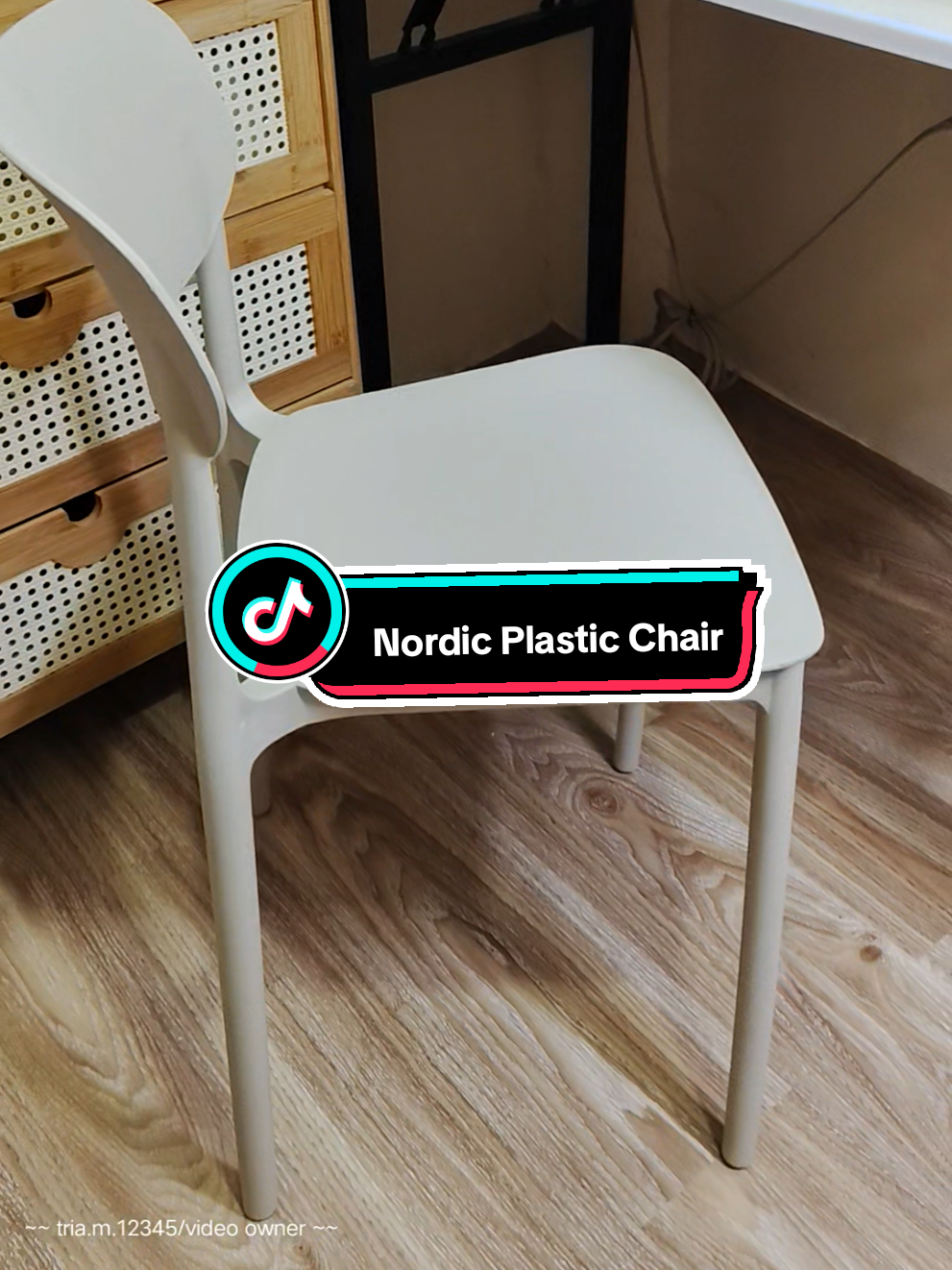 Nordic Plastic Chair for Dining, Office or Study. Available in 2 Colors. #khakichair #studychair #stackablechair #cofeechair #nordicplasticchair #plasticchair #chair #diningchair #officechair #nordicchair 