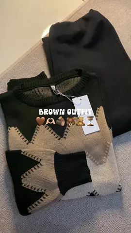 brown lagiii🤎🧸🪵 #atasanrajut #knitwear #sweaterrajut #ootdhijab #ootdfashion 
