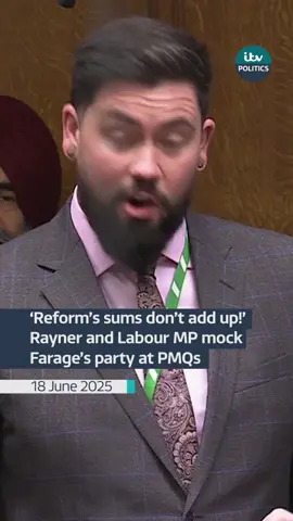 Deputy Prime Minister Angela Rayner says @Reform UK’s sums don’t add up at PMQs #politics @itvnews 