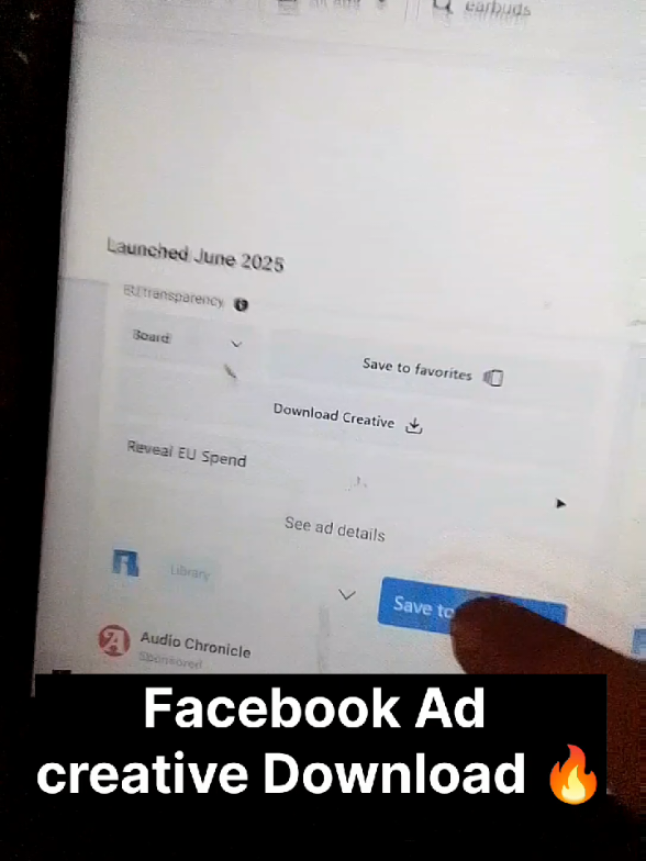 Download Video Ads Free From Ads Library 🔥  #facebookadlibrary  #facebookad  #ecommercebusiness  #fyp 