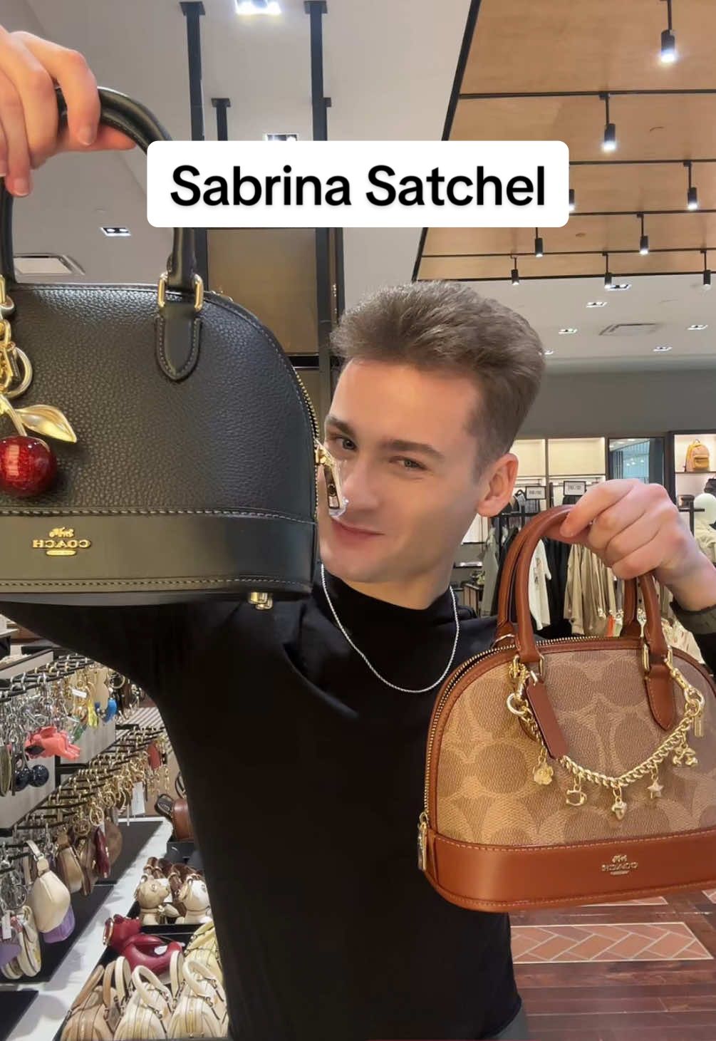 Sabrina has landed!!! It’s great to see this sillouette back at Coach outlet! #coachbag #satchel #coachoutletemployee #cherrycharm @Coach 