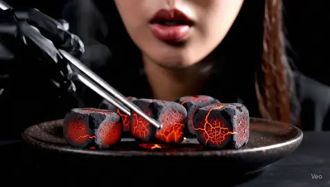 Lava Mukbang 🌋 #asmr #lava #oddlysatisfying #ai 