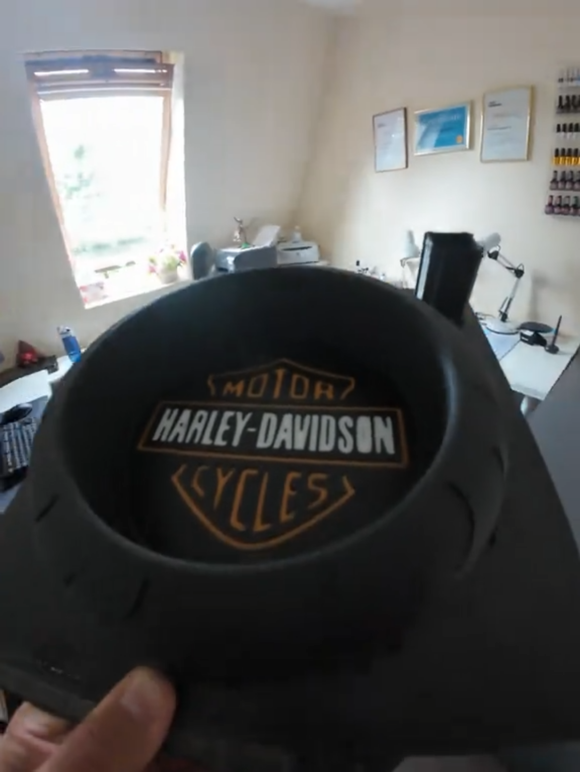 I Printed This Harley-Inspired Tyre Desk Organizer! #harleydavidson #bikers #harleydavidsonlifestyle #harley