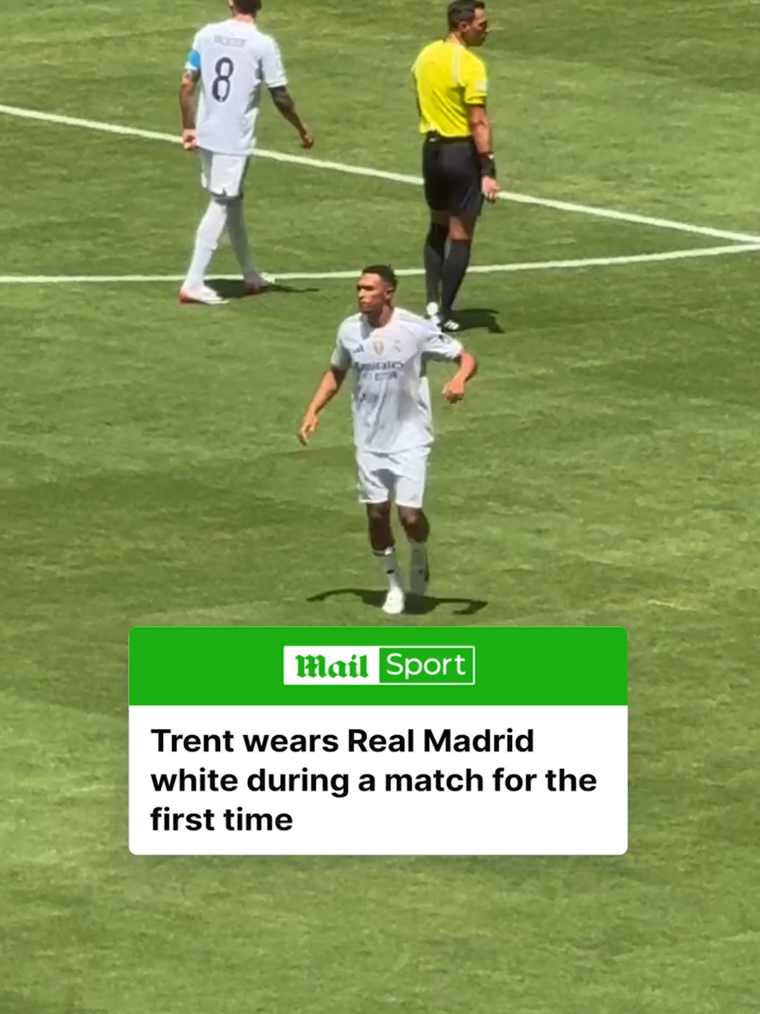 Trent Alexander-Arnold finally takes to the stage as a Real Madrid player 🤩 Sign up to DAZN to watch the Club World Cup for free via our link in bio 🔗 #fifaclubworldcup #clubworldcup #realmadrid #long #liverpool #trent #trentalexanderarnold