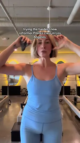 Holy shit hardest new class in LA - hot Pilates reformer class #reformerpilates #pilates #Fitness #losangeles #hotpilates 