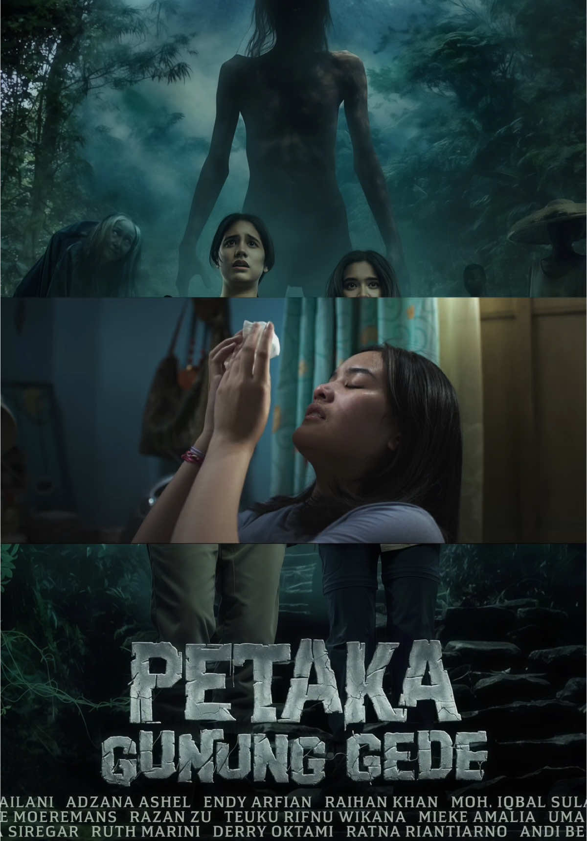 Film Petaka Gunung Gede Part 3 #fy #fyp #foryou #foryoupage #beranda #berandatiktok #filmdrama #filmhorror #petakagununggede #asheljkt48 #arlaailani #endyarfian 
