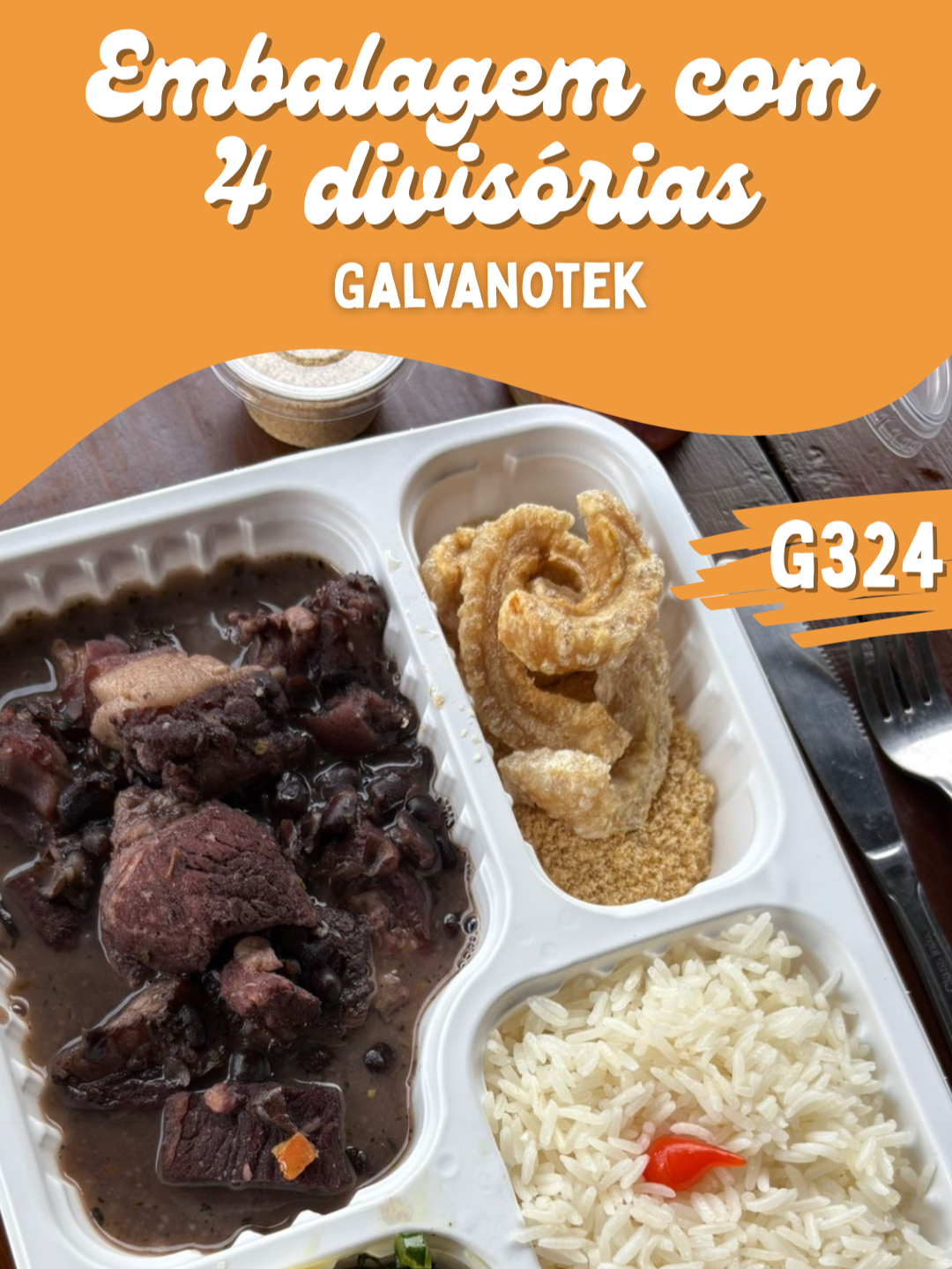 O pote retangular G324 da Galvanotek é perfeita para quem procura uma embalagem com requinte, higiene e segurança.  Ela pode ser usada de diversas maneiras. Entre elas: saladas, comida quente, arroz, feijão, molhos, carnes, doces, e demais necessidades. Este produto é aprovado para ter contato com os alimentos, e pode ser usado no freezer e microondas.  A G324, com certeza trará um toque especial, beleza e praticidade ao seu produto, e ao seu dia a dia. Garanta clicando no link abaixo diretamente no TikTok Shop! #galvanotekembalagens #embalagem #marmitex #novidades #productiontos #reiembalagensonline