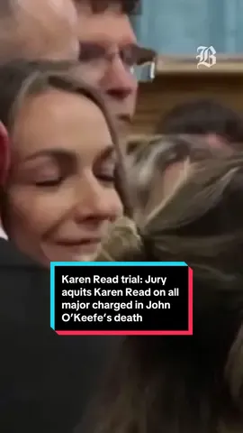 Watch the moment the verdict in the Karen Read retrial was read aloud. The jury found Read not guilty of second-degree murder, manslaughter while operating under the influence, and leaving the scene of a crash resulting in death, but guilty of operating a vehicle under the influence. After the verdict was read, Read hugged her attorneys. Click the link in our bio to read more. #karenread #karenreadtrial #truecrime 