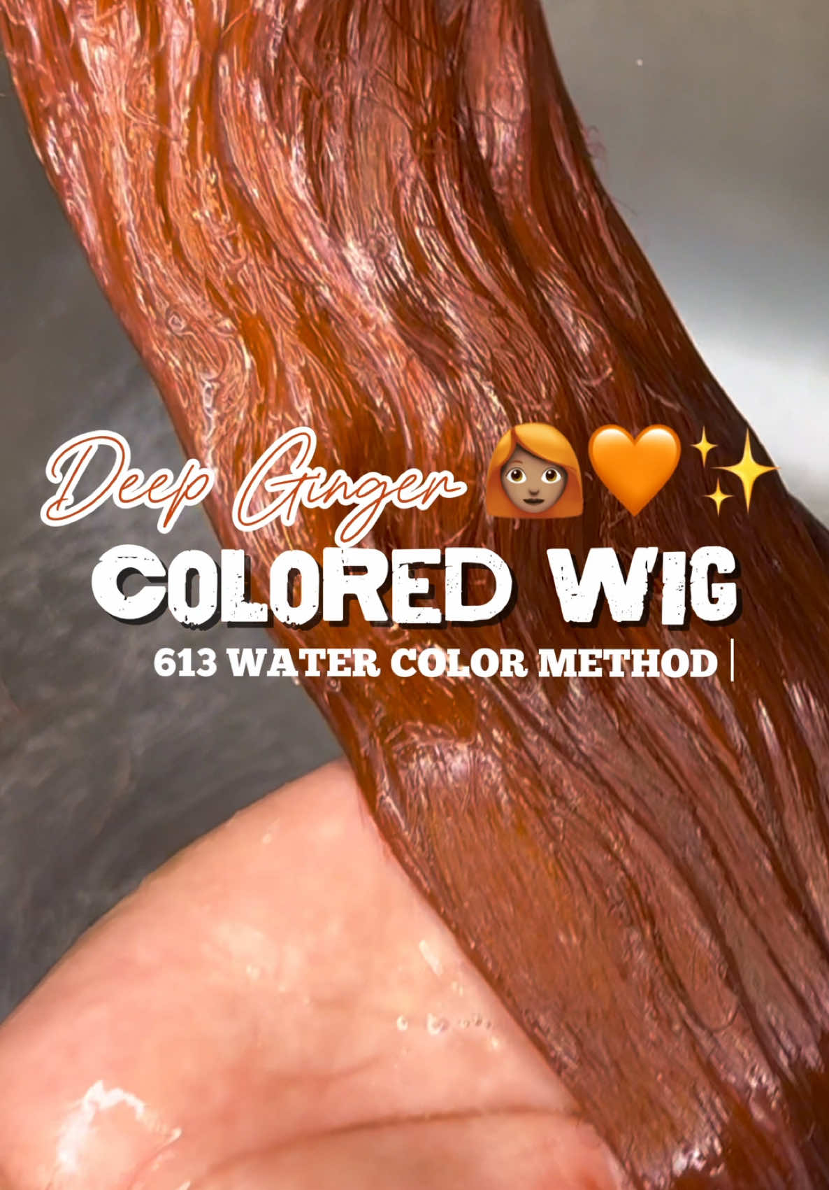 how to dye a 613 wig deep ginger 👩🏽‍🦰✨ ft. @BABOSHOW #613wig #hairtutorial #613hair #hairtok #coloredhair #gingerhair #dyedhair #dyehair 