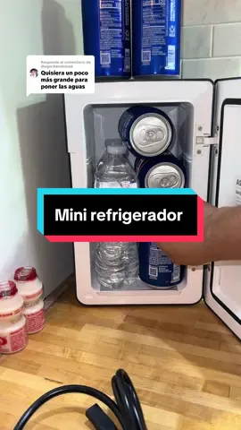 Respuesta a @diegochanaluisa6 mini refrigerador #minirefrigrator #refrigerator #8cans #mini #fridge #refrigeration #casa #bedroom 