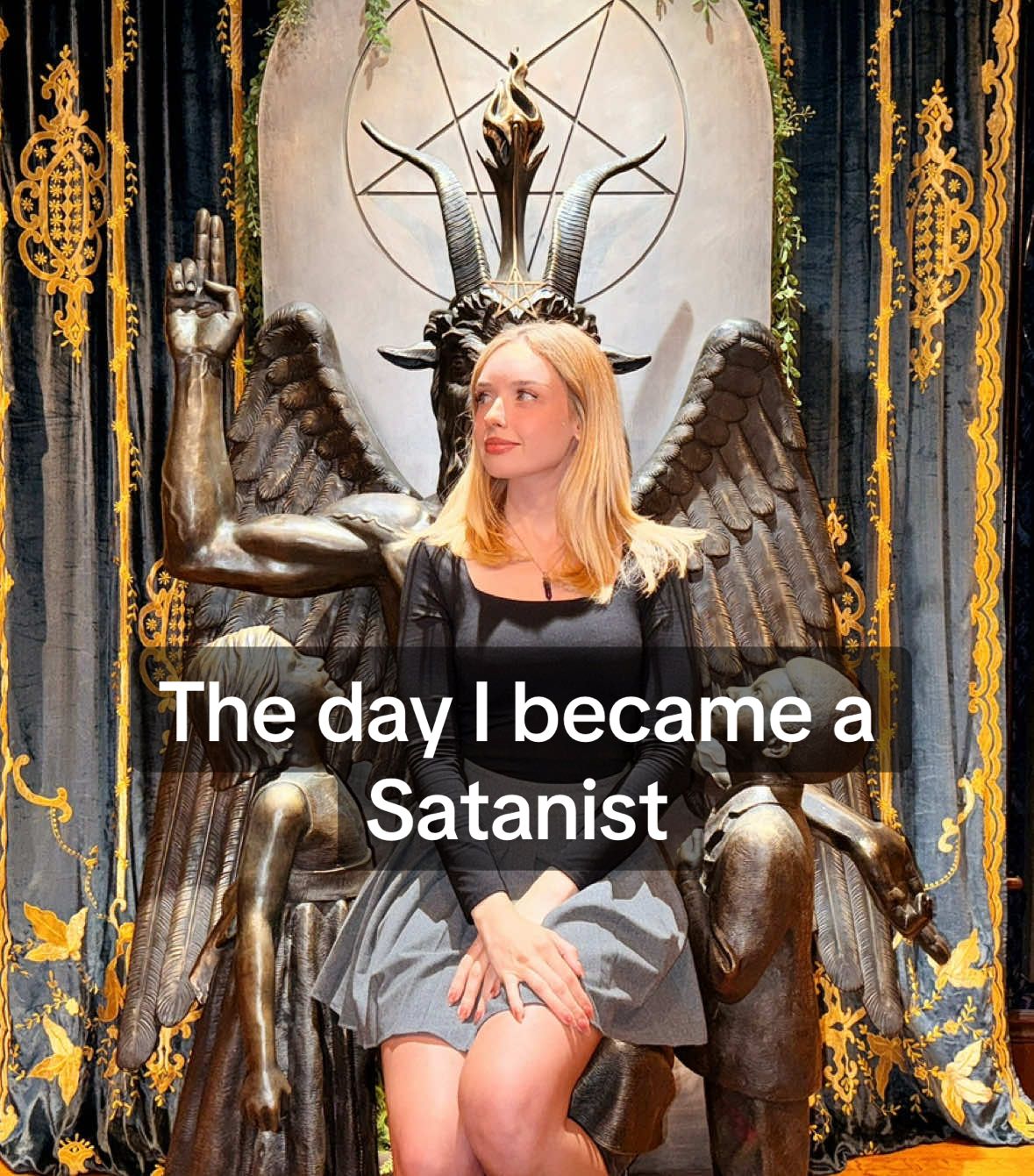 The day I became a Satanist 🌝🔥 #satanist #satanism #satanic #satanictiktok #baphomet #baphometstatue #missdiablo #tst #thesatanictemple #salem 
