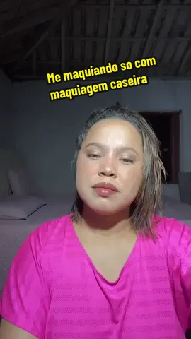 Tutorial de maquiagem usando só maquiagem caseira #maquiagem #maquiagemcaseira #tutorialmakeup #maquiagemsimples 