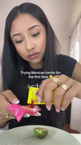 It’s my first time trying this and it’s so good 🤤  #turron #turronrosa #mexicancandy #mexican #mexicantiktok #mexicanfood #turrondulce #turronkit #fypシ゚viral 