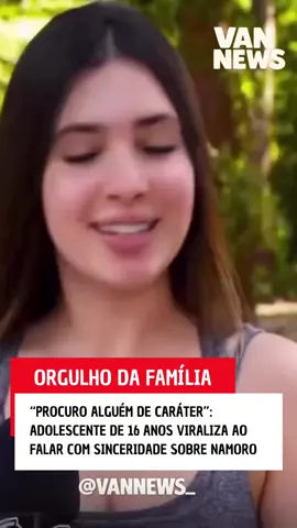 🗣️ “QUERO ALGUÉM COM PRINCÍPIOS”: Jovem de 16 anos viraliza ao falar com maturidade sobre relacionamentos Uma jovem estudante do 2º ano do ensino médio tem conquistado milhares de internautas após uma entrevista descontraída com o comunicador Eric Matos. Suas respostas sinceras e maduras sobre relacionamento amoroso viralizaram nas redes, chamando a atenção pela lucidez com que abordou o tema. Durante a conversa, ela revelou que não busca um relacionamento no momento, mas que estaria aberta a alguém com os mesmos valores e princípios que ela. A fala que mais repercutiu foi sua visão sobre dinheiro em um namoro: “Um salário mínimo ou um pouco mais, o suficiente pra ir num restaurante. E eu ajudo, racho a conta, porque acho isso justo.” Além da simplicidade e humildade, ela afirmou que busca alguém com propósito de vida, que lute pelos seus sonhos e saiba estabelecer prioridades. O vídeo acumulou milhares de curtidas, visualizações e comentários. Aos 16 anos, a jovem mostra uma mentalidade firme e equilibrada — e ainda revelou que sonha em cursar medicina, reforçando seu foco nos estudos e no futuro. 📲 Siga @vannews__ para mais histórias inspiradoras como essa! 🎥 Créditos: @ericmatosofc #Relacionamento #Juventude #Maturidade #EricMatos #VanNews #Entrevista #FocoNosEstudos #Viral #Inspiração