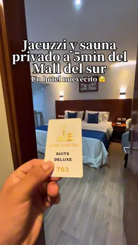 Un hotel cerca al Mall del sur con jacuzzi y sauna privado 🤭🙂‍↔️ Después de las compras tocaba una visita veloz  ✨Hotel Lumis✨ 📍Av. Lizardo Montero 161, San Juan de Miraflores  #hoteles #limaperu #peru #malldelsur #sjm #perú #fypシ゚ #parejas #telosrecomiendo 