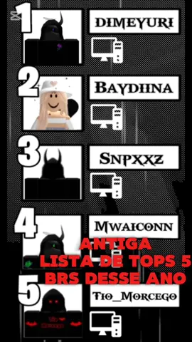 Antiga lista dos tops 5 brs#roblox#fleethefacility #comp #lfc@dimeyuri @snpxxz @Mwaiconn @Tio morcego 