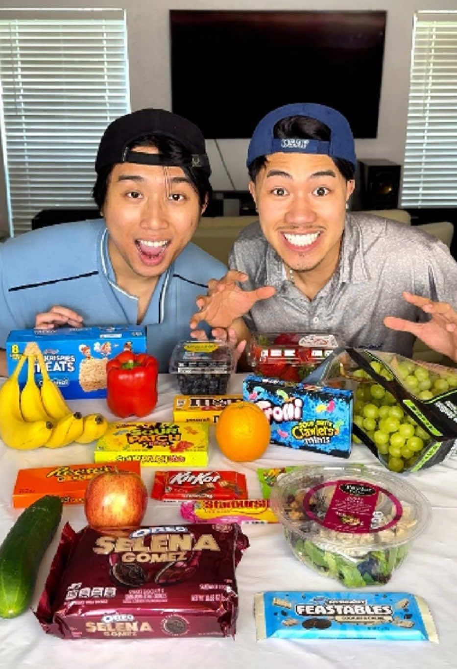 pov: those sisters on my fyp 🏃‍♂️, Race candy challenge, grab the snack, 1st to grab #lifewithbrothers #izzyandmary #candychallenge #fyp #funny #xyzbca #viral #viralvideo #trending #explore #relatable #challenge #impression #parody