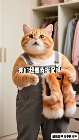Big fat orange cat disguised herself as a volunteer#orangecat 