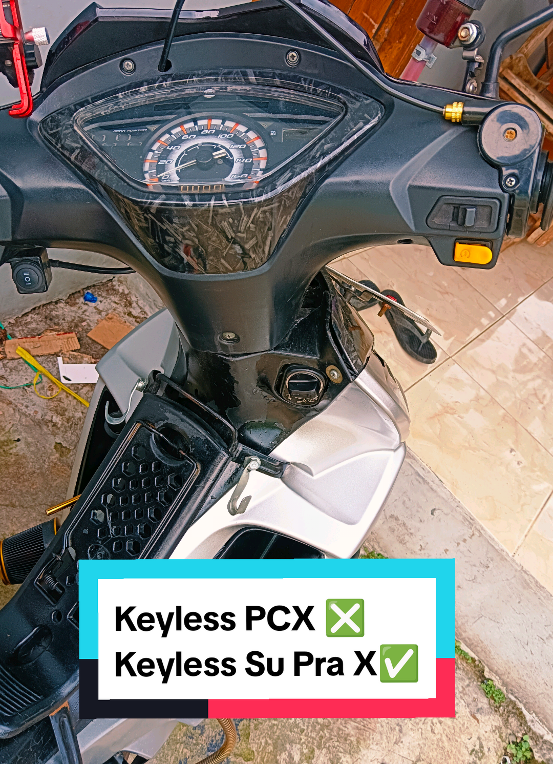Kukira remot PCX, ternyata Su Pra X 🙂‍↕️ #supra #kph #keylesssupra #suprakeyless