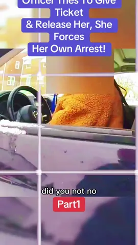 Officer Tries To Give Ticket & Release Her, She Forces Her Own Arrest! #part1 #cops #copsoftiktok #lawenforcementcommunity #usa_tiktok #viral #foryoupageofficiall #bodycam 
