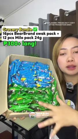 300+ lang lahat yan mhiee! Bundle promo ni nestle ph 😍😍 #grocerybundle #bundleset #milo #bearbrandswakpack 