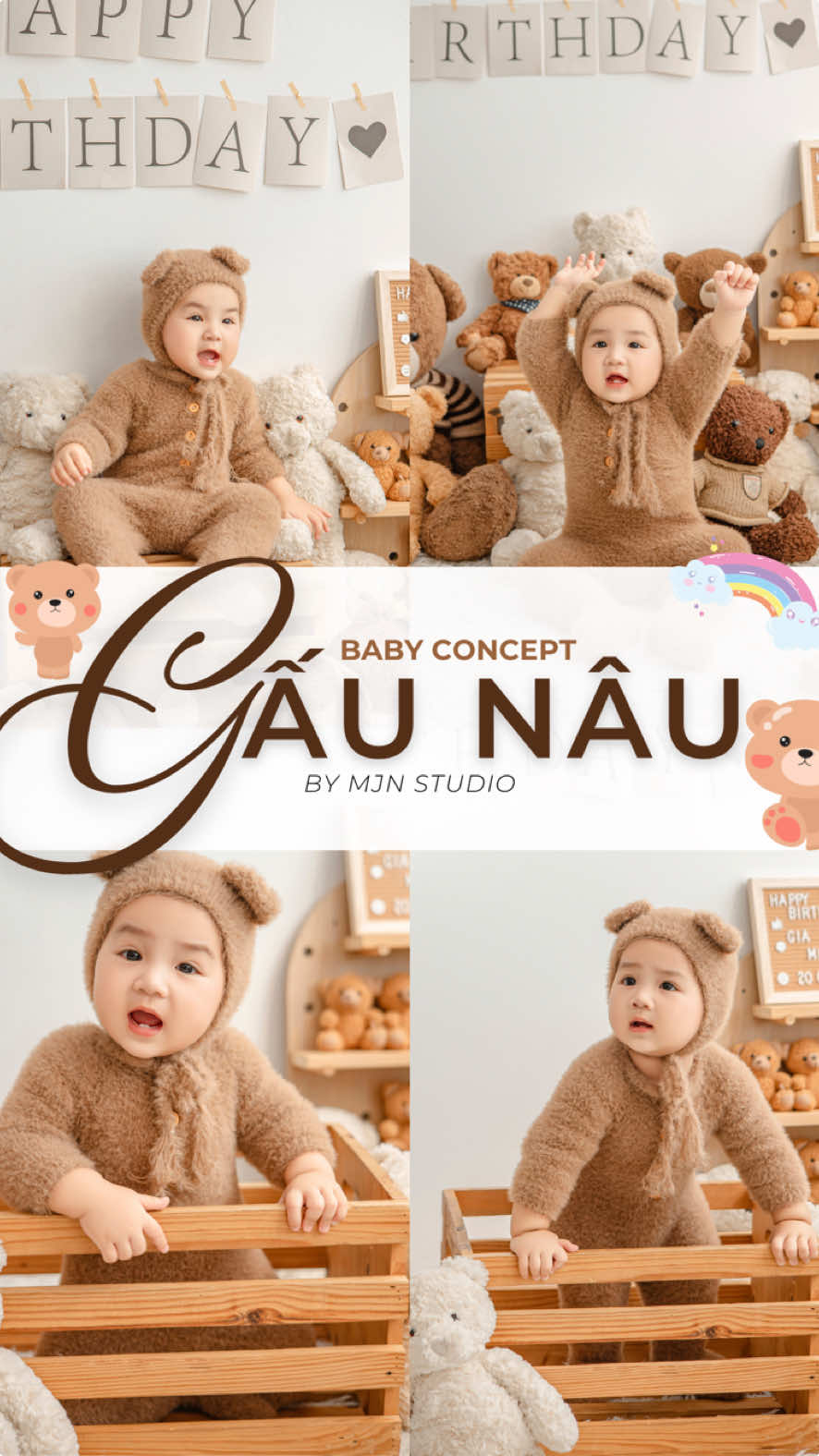 Một concept cực hot cực dễ huông của nhà Mjn nè 🐻🧸#mjnstudio #cantho #mjnstudiocantho #concept #baby #chupanhchobe #xh #xuhuong #thinhhanh #fyp #fpy 