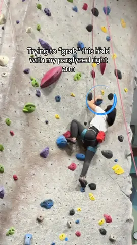 I’ve been experimenting with seeing if I can use my paralyzed right arm at all while I climb #BrachialPlexusInjury #Paraclimbing #AdaptiveClimbing #Disability #AdaptiveAthlete #APITikTok #TikTokPartner 