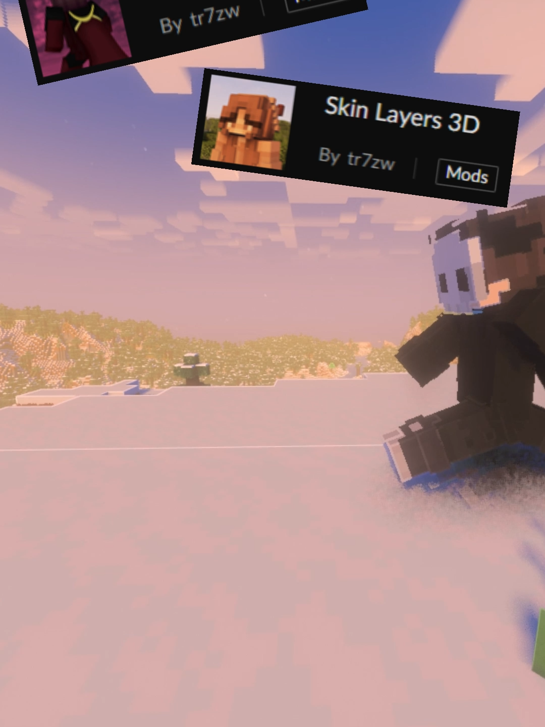 Wavey Capes & Skin Layers 3D 👀 Mods por si te gustaria que tu personaje tenga más detalles... 😂 Cualquier duda, escríbeme en los comentarios... Salu2 ✌️(Gracias por tu apoyo! ❤️) #español #Minecraft #mods