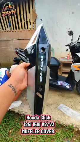 Honda Click 125i 150i V2/V3 Muffler Cover  #hondaclick #mufflercover #motorparts #motoraccessories #fyp 