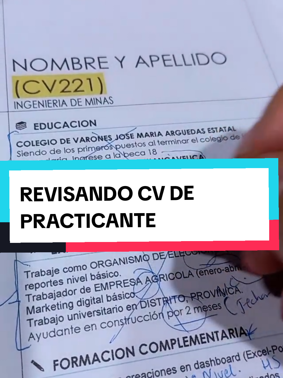 #tiktoklive #livehighlights revisando cv de practicante #chambasihay #busquedalaboral #curriculum #practicante #ingenieriademinas 