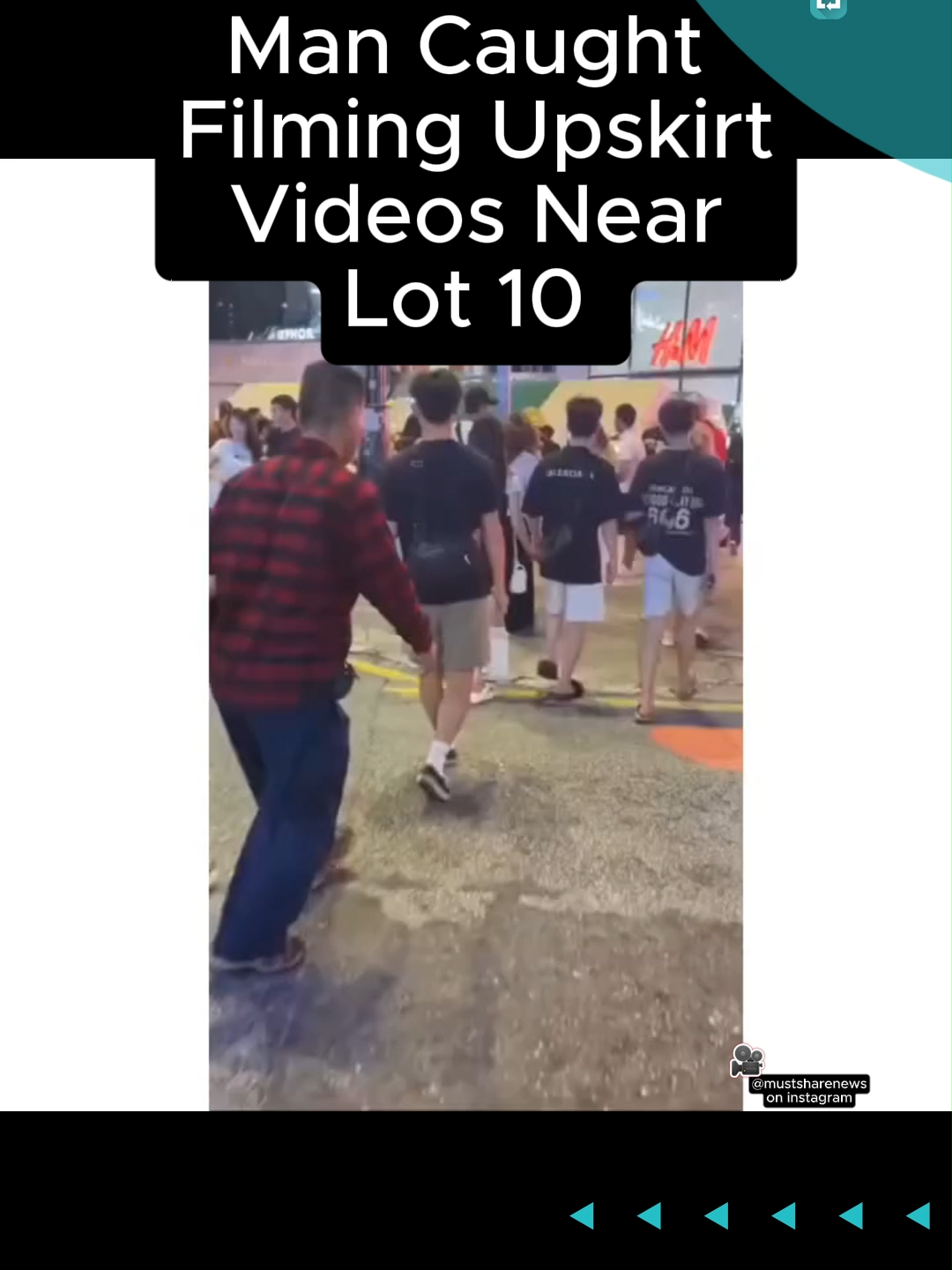 A disturbing incident unfolded near Lot 10 Shopping Centre in Kuala Lumpur when a man was caught secretly filming upskirt videos of unsuspecting women. In the footage, he is seen tailing a woman and subtly positioning a paper bag with a hidden phone camera beneath her skirt. Fortunately, a group of alert students noticed his suspicious behavior and quickly mobbed and restrained him until authorities arrived. Netizens have praised the students for their bravery and swift action in stopping the perpetrator. Police investigations are currently ongoing.           Source:@mustsharenews on Instagram #fypシ゚viral🖤tiktok #explorepage #abcdefg #trending #virale #viral #xyzbcafypシ #malaysia
