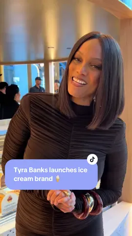 Catch us smizing 24/7 now #TyraBanks has taught us 🥹 we are STILL rooting for you Tyra & we loved trying your new Smize and Dream ice cream today 🍨  #smizecream #smize #victoriassecret #americasnexttopmodel #victoriasecret 