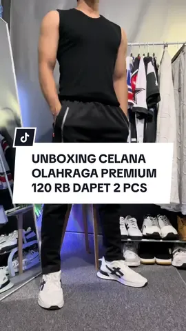 Unboxing celana olahraga  premium adem nyaman banget 120 rb dapet 2 pcs #celanaolahraga #celanarunning #celanasport #celanapanjang #celanapria #celanawanita 