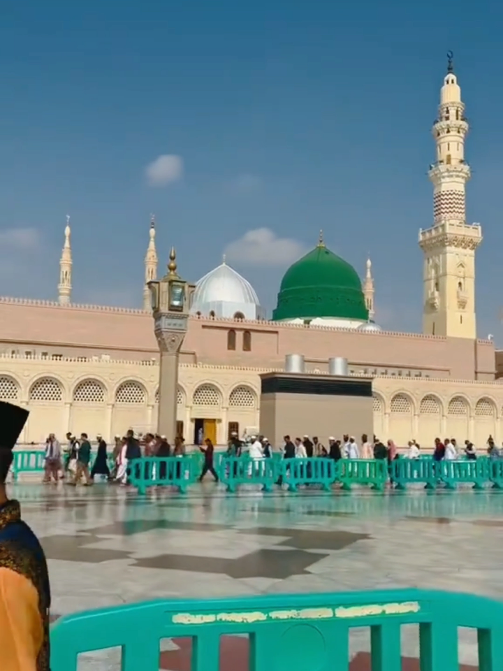 💞💞مصطفی جان رحمت پہ لاکھوں سلام💞💞 Madinah, the City of the Prophet, shines bright A beacon of faith, where Islam's history takes flight The Masjid an-Nabawi, a mosque of grandeur and might Where the Prophet Muhammad's tomb is a sacred sight The city's streets are lined with date palms, green and tall A tranquil oasis, where faith and peace enthrall Madinah's rich history and heritage are palpable and real A place where Muslims from all over the world come to feel The city's warm hospitality and welcoming smile Make it a place of pilgrimage, worth traveling a long while. @aizalhussain786 